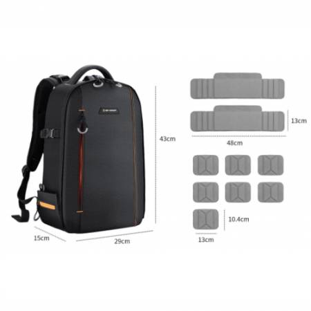 K&F Concept KF4286 Beta Backpack 18 l - wszechstronny plecak fotograficzny - wymiary i przegrody
